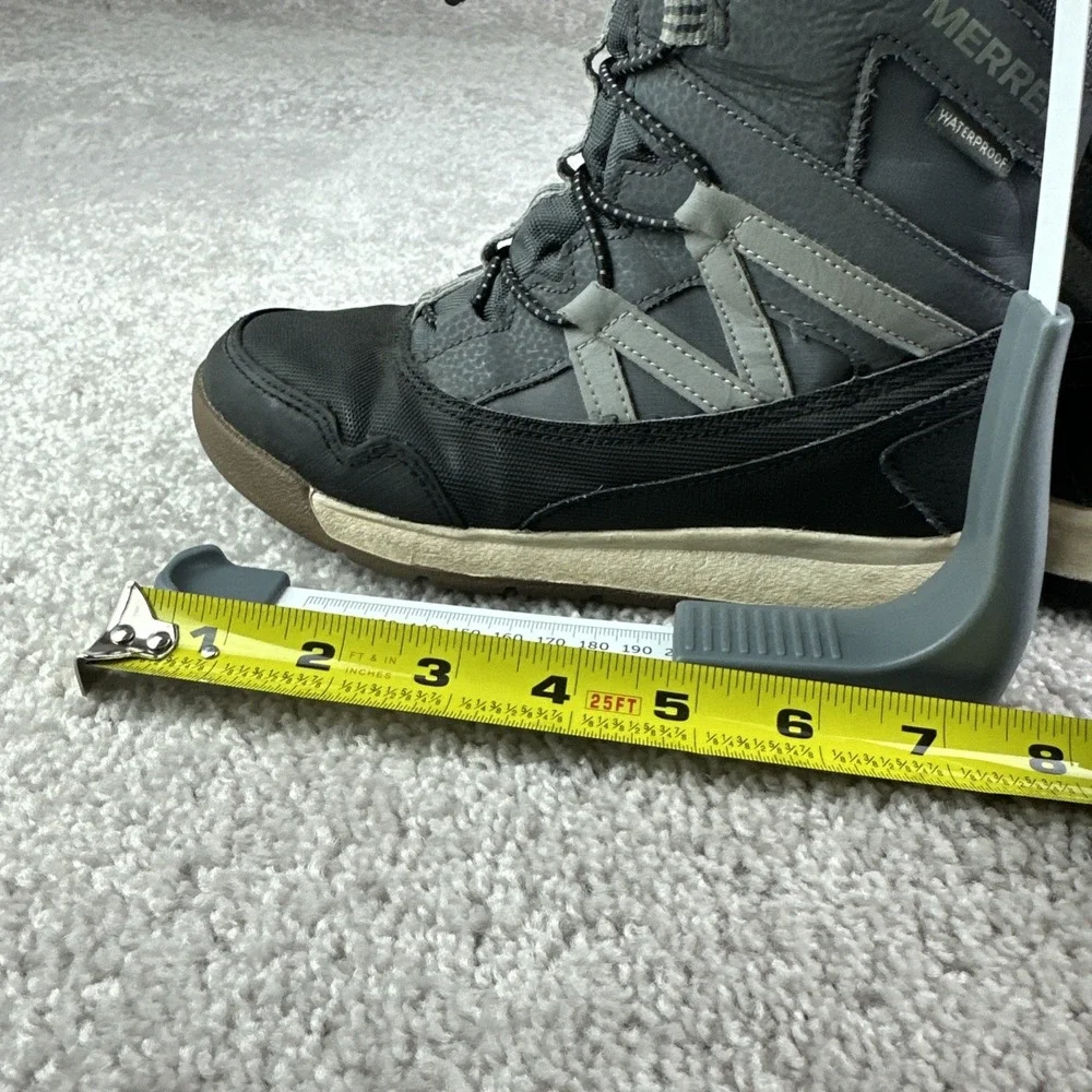 *READ FOR SIZE* Merrell Snow‎ Crush Snow Boots Easy-on Warm Dry Black Gray